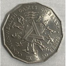 AUSTRALIA 1982 . FIFTY 50  CENTS COIN . XII COMMONWEALTH GAMES BRISBANE